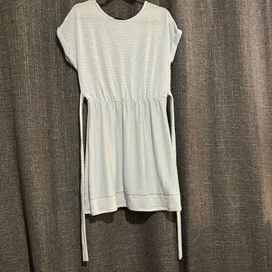 Baby Blue mini dress with belt tie